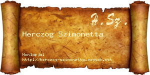 Herczog Szimonetta névjegykártya